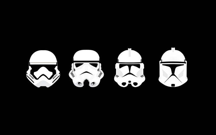 minimalism, Star Wars, Clone Trooper, Stormtrooper, Helmet HD Wallpaper Desktop Background