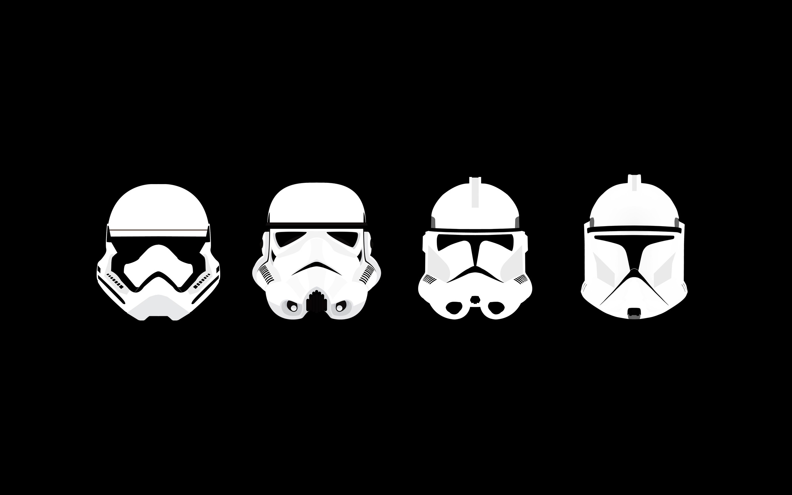 minimalism, Star Wars, Clone Trooper, Stormtrooper, Helmet Wallpaper