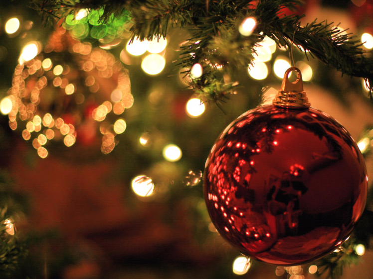 lights, Christmas, Christmas Balls HD Wallpaper Desktop Background