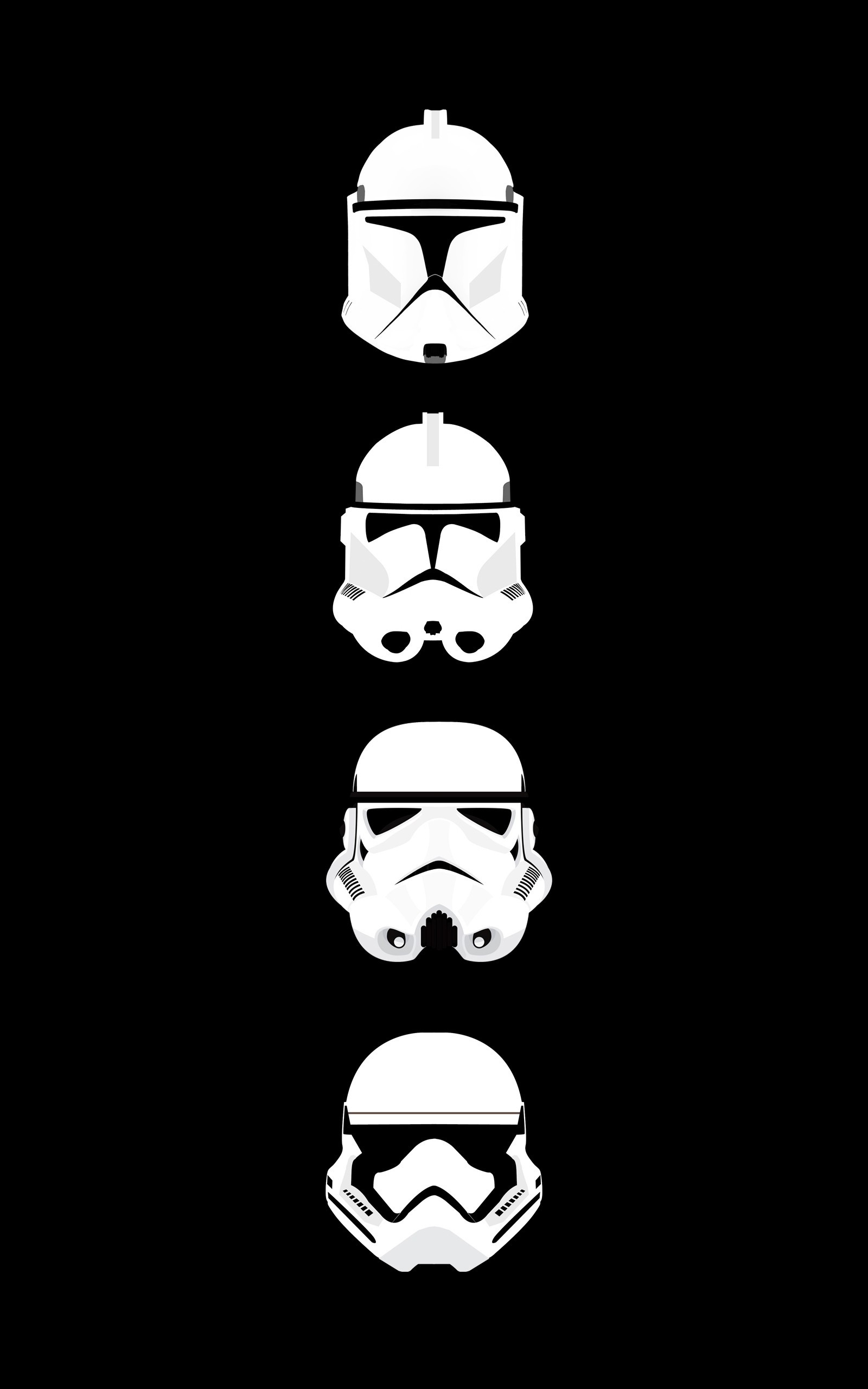 Star Wars, Clone Trooper, Stormtrooper, Helmet, Minimalism, Portrait Display Wallpaper