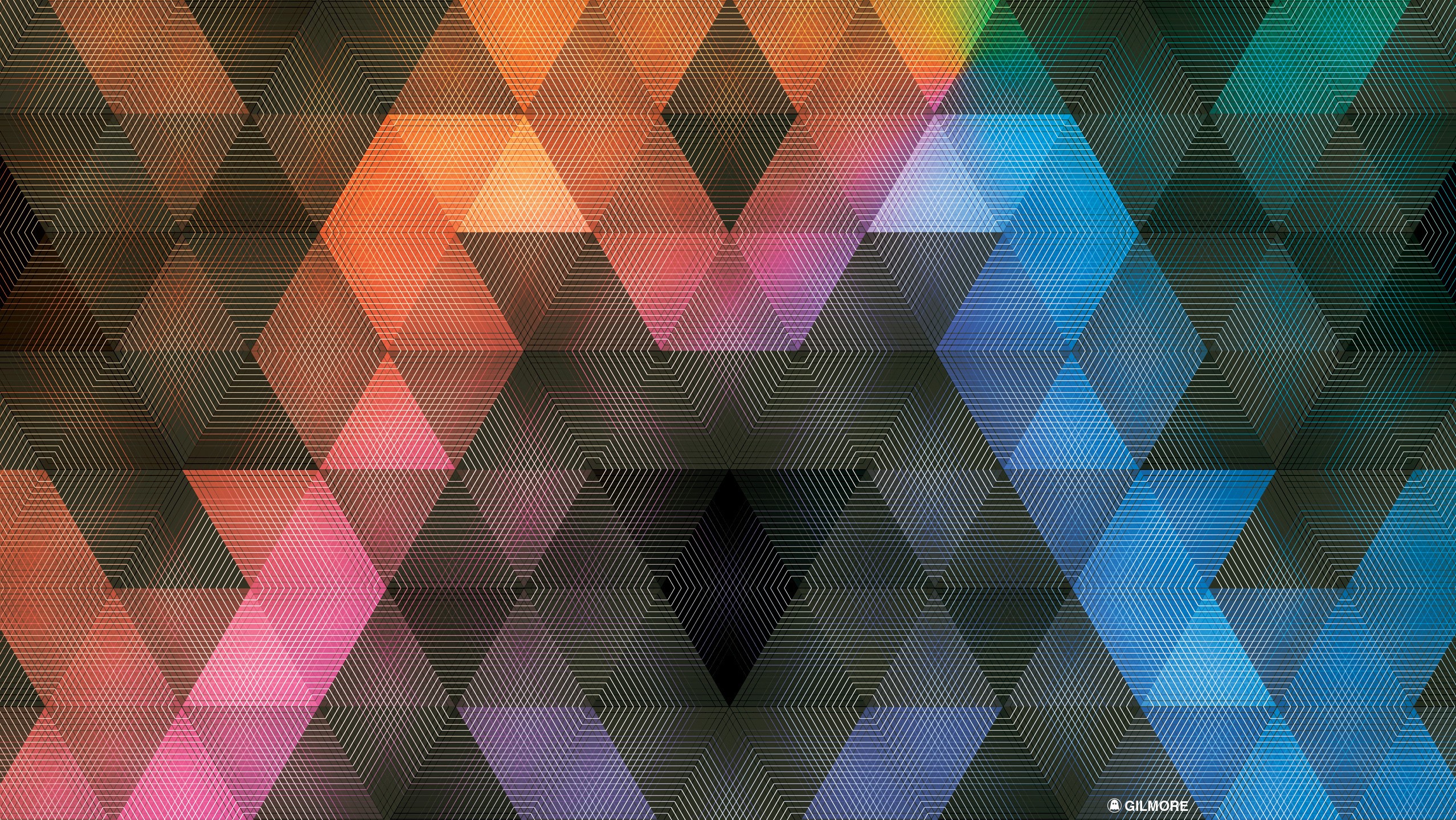 abstract, Pattern, Andy Gilmore, Geometry, Colorful Wallpaper