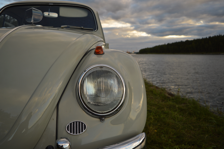 Volkswagen, Volkswagen Beetle, Vintage, Headlights, Old Car, Oldtimer, Belgium, Water HD Wallpaper Desktop Background