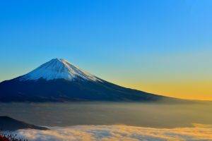 landscape, Mount Fuji, Japan, Mist, Sunrise