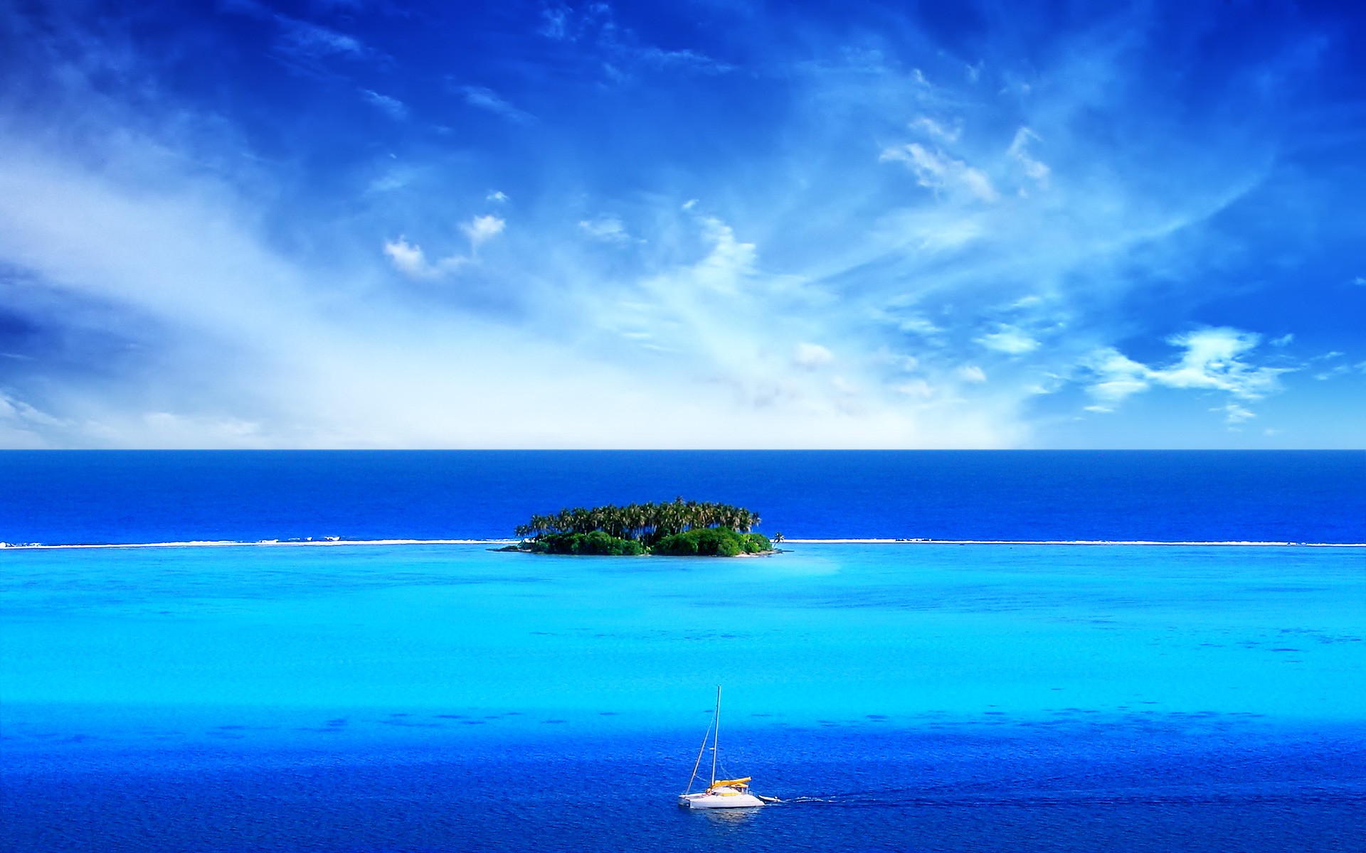 nature, Landscape, Island, Blue, Deserted Island Wallpaper