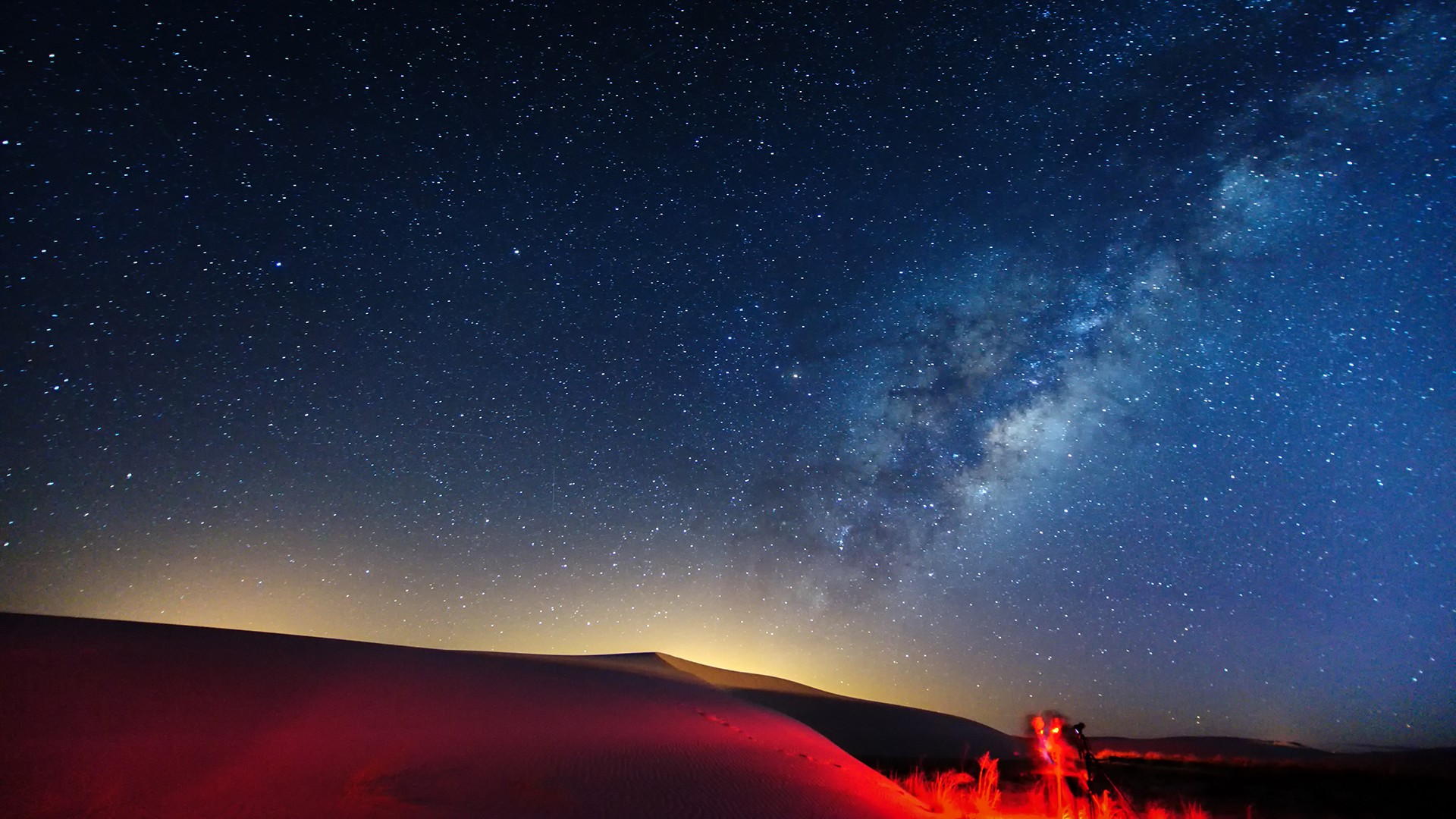 landscape, Sky, Starry Night, Milky Way Wallpaper