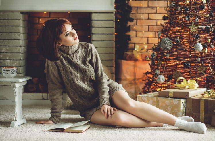 Christmas, Women, Model HD Wallpaper Desktop Background