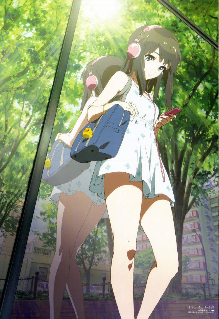 anime Girls, Alone, Wake Up Girls! HD Wallpaper Desktop Background
