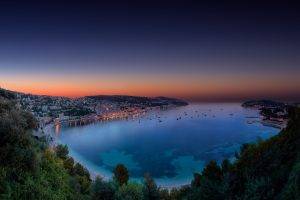 landscape, Nature, Cityscape, Bay, Twilight, Hill, Sunset, Trees, Sea, Summer, Blue, Water