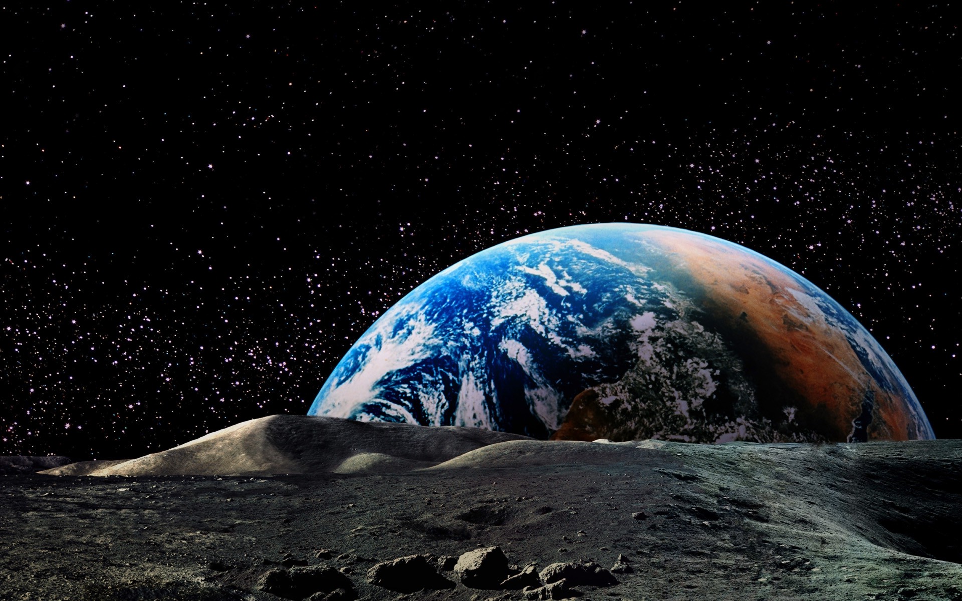 Nature Landscape Planet Earth Space Moon Horizon Stars Astronomy Universe Wallpapers Hd 0311