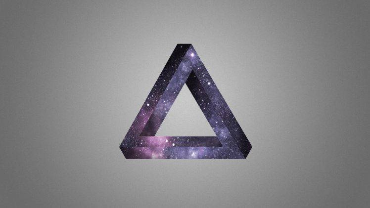 abstract, Space, Triangle, Optical Illusion, Penrose Triangle, Stars HD Wallpaper Desktop Background