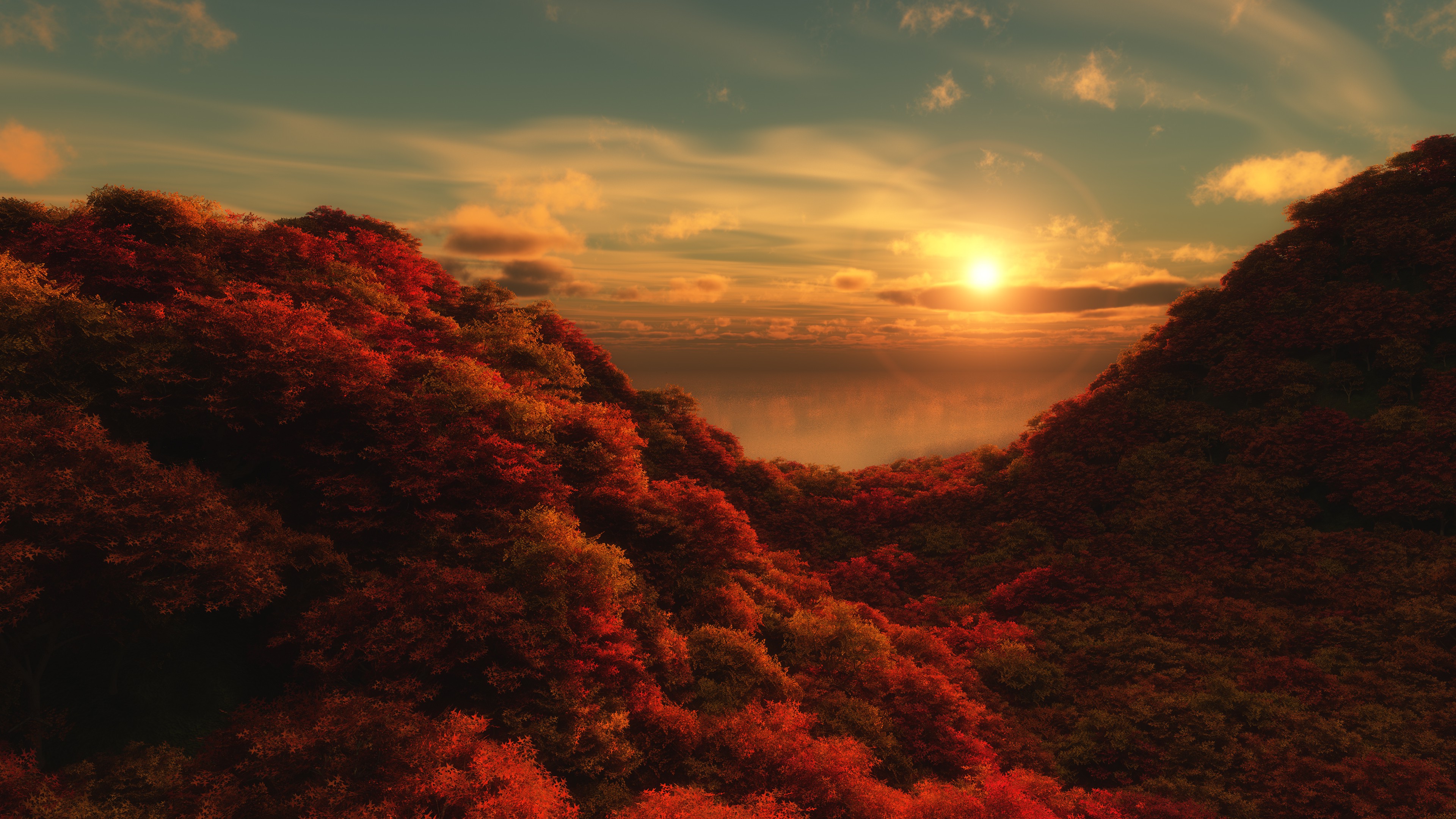 fall, Landscape Wallpaper