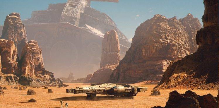 Star Wars, Artwork, Millennium Falcon HD Wallpaper Desktop Background