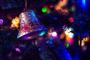 macro, Christmas Ornaments, Bokeh