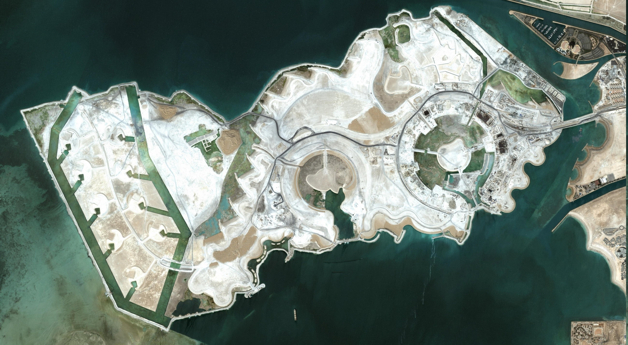 nature, Landscape, Aerial View, Qatar, Asia, Sea, Desert, Harbor, Building, Doha, Capital, Abstract Wallpaper