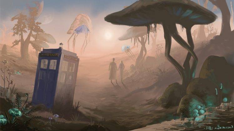 TARDIS, Anime, Doctor Who, The Elder Scrolls III: Morrowind HD Wallpaper Desktop Background