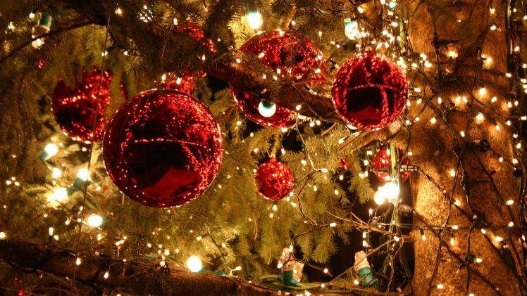 Christmas Ornaments, Lights HD Wallpaper Desktop Background
