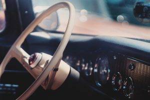vintage, Car, Steering Wheel, Car Interior