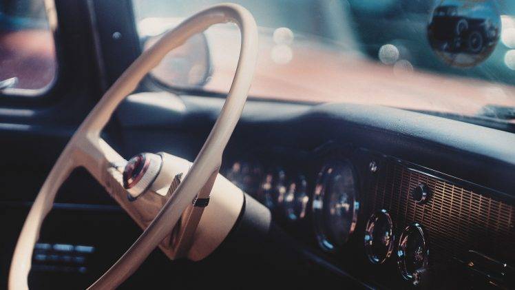 vintage, Car, Steering Wheel, Car Interior HD Wallpaper Desktop Background