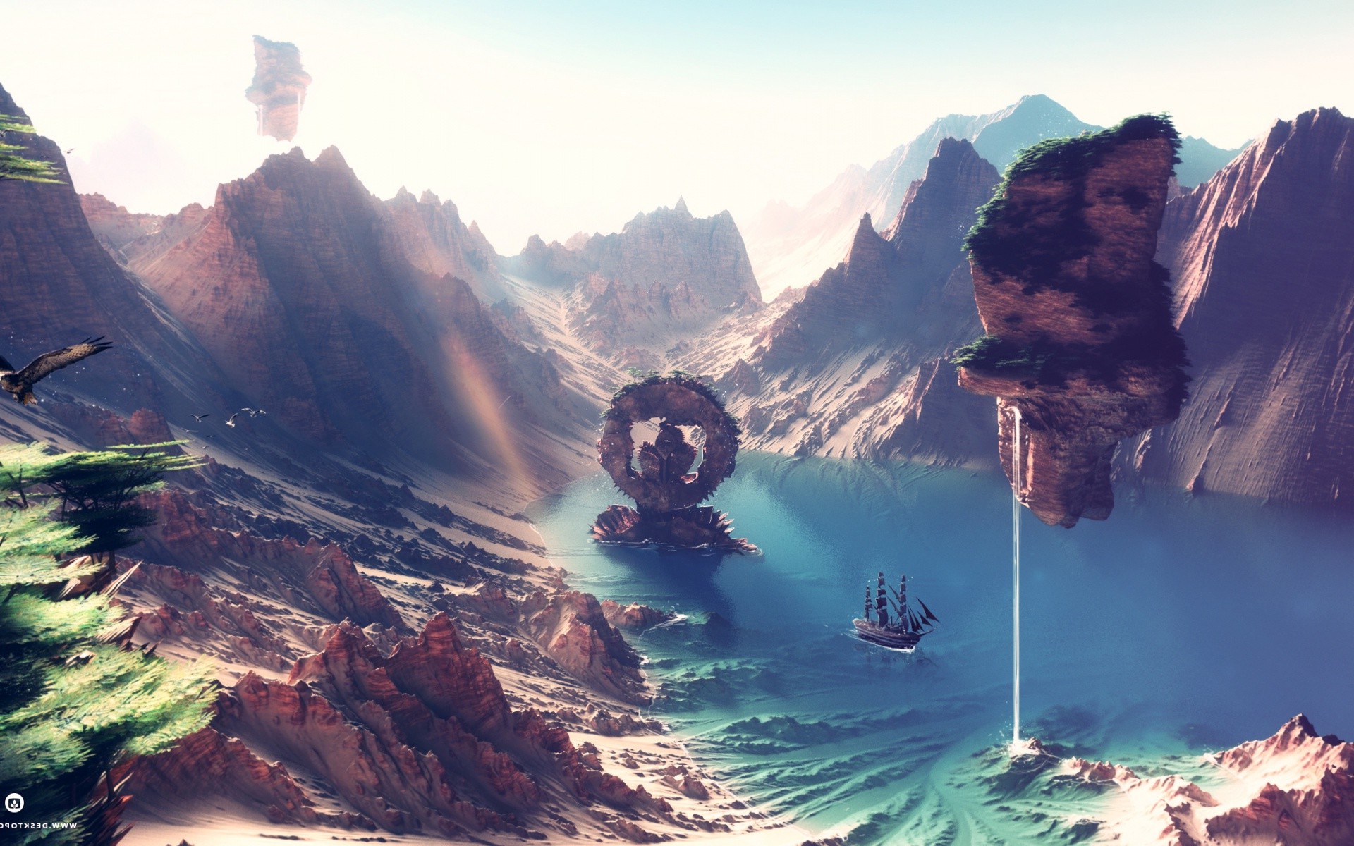 Digital Art Artwork Fantasy Art Landscape Desktopography