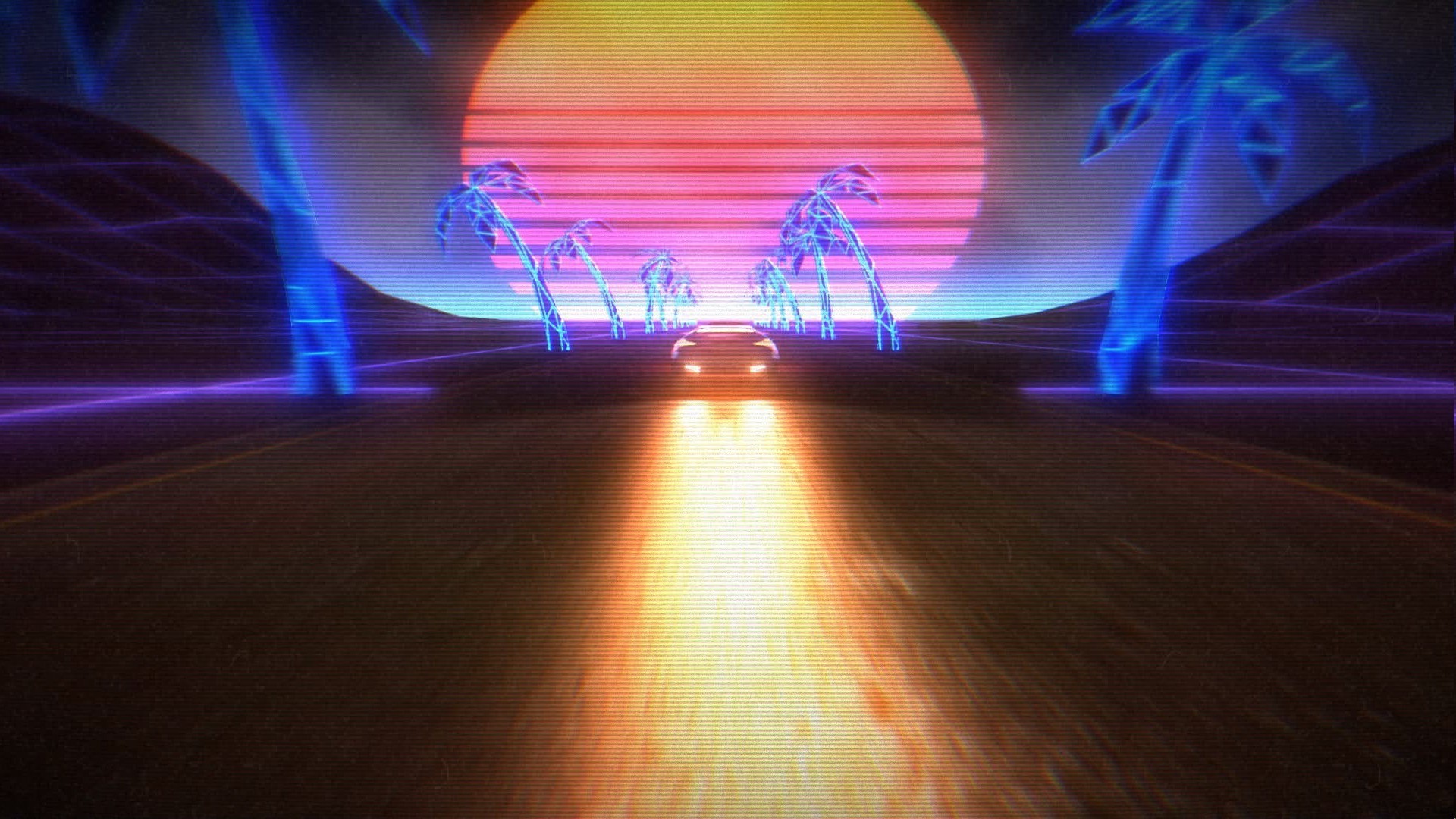 New Retro Wave, Synthwave, 1980s, Neon, Car, Retro Games Wallpapers HD
