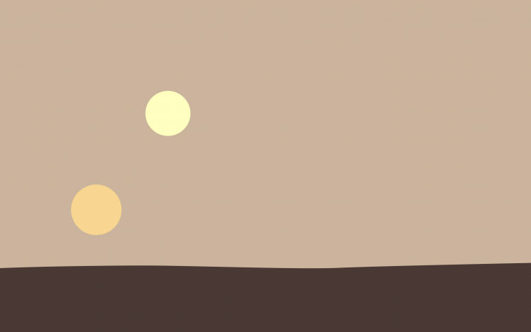 Star Wars, Minimalism, Desert, Tatooine, Suns HD Wallpaper Desktop Background