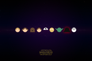 Star Wars, Minimalism, Yoda, Han Solo, Princess Leia, R2 D2, Luke Skywalker, Chewbacca, C 3PO, Darth Vader, Stormtrooper