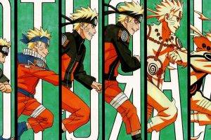 anime, Uzumaki Naruto, Naruto Shippuuden, Panels, Running, Evolution, Manga