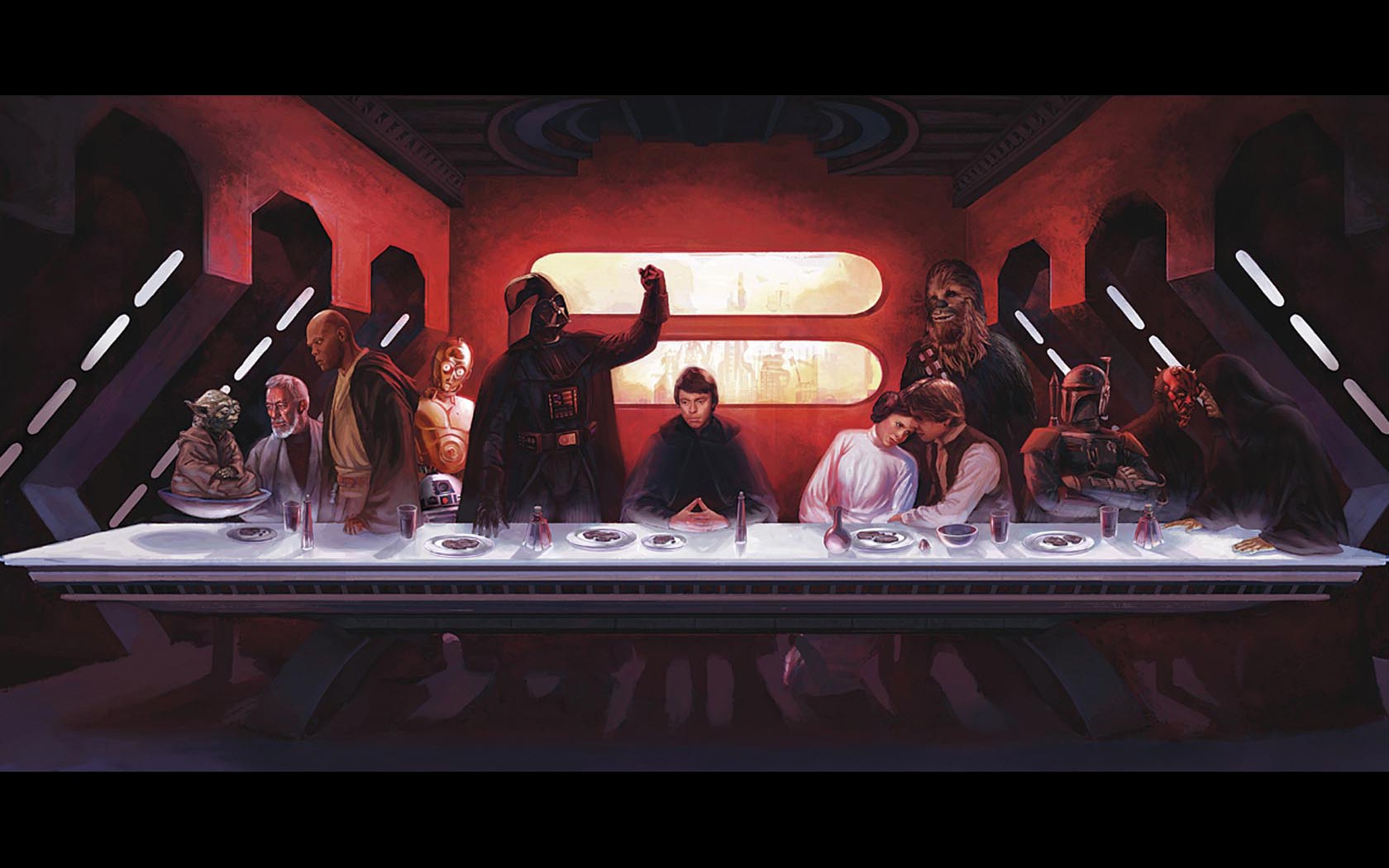 Star Wars, Anakin Skywalker, Darth Vader, Boba Fett, Chewbacca, Han Solo, Yoda, Darth Maul Wallpaper