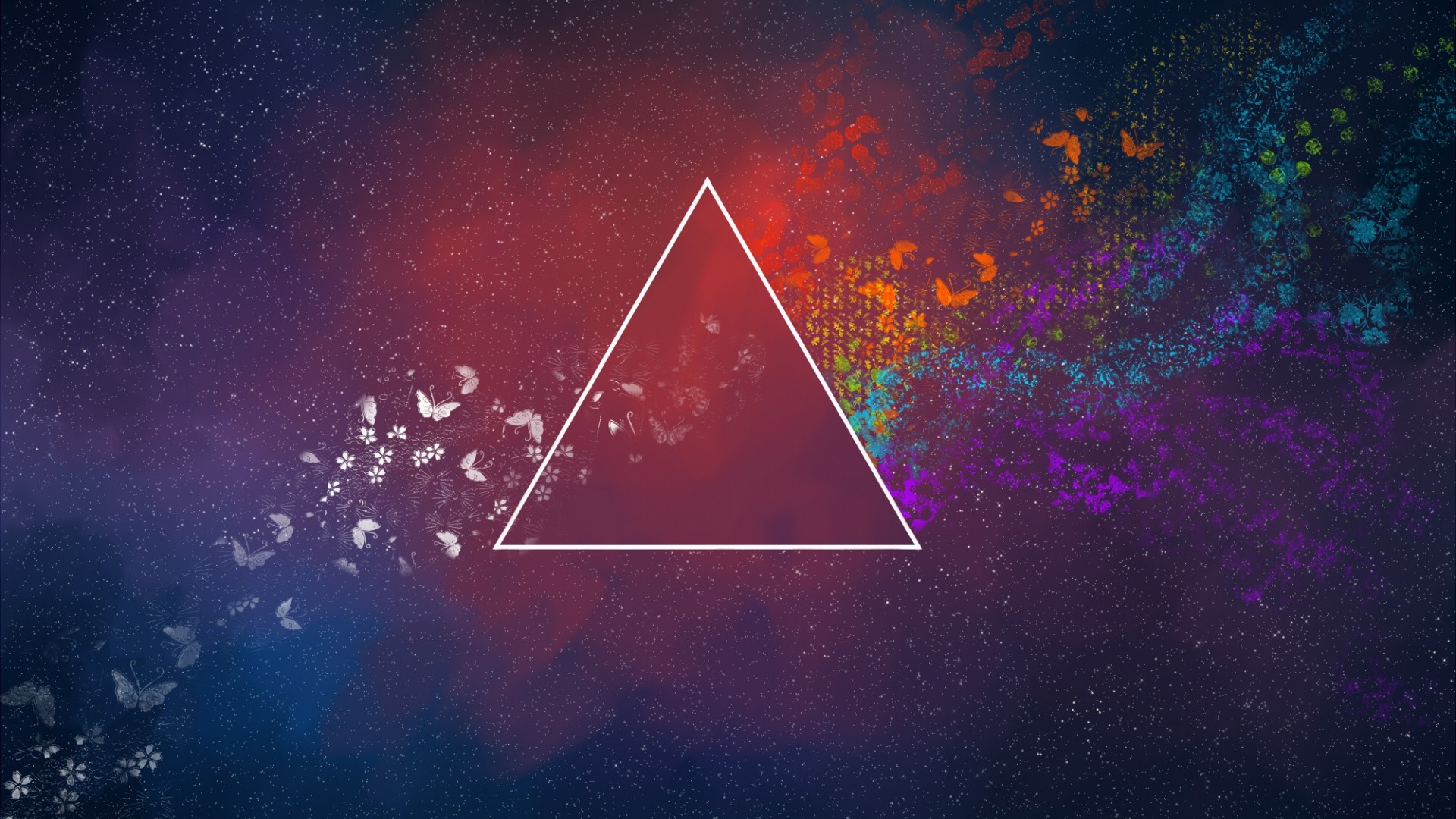 triangle, Colorful, Abstract, Butterfly, Pink Floyd Wallpaper