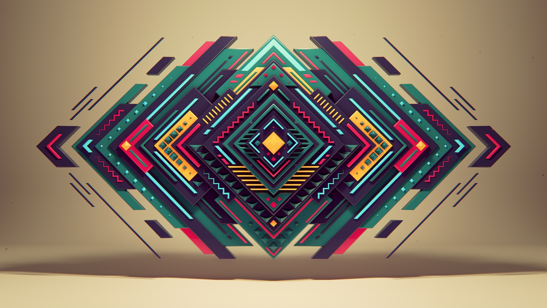 colorful, Abstract, Geometry, Digital Art Wallpaper