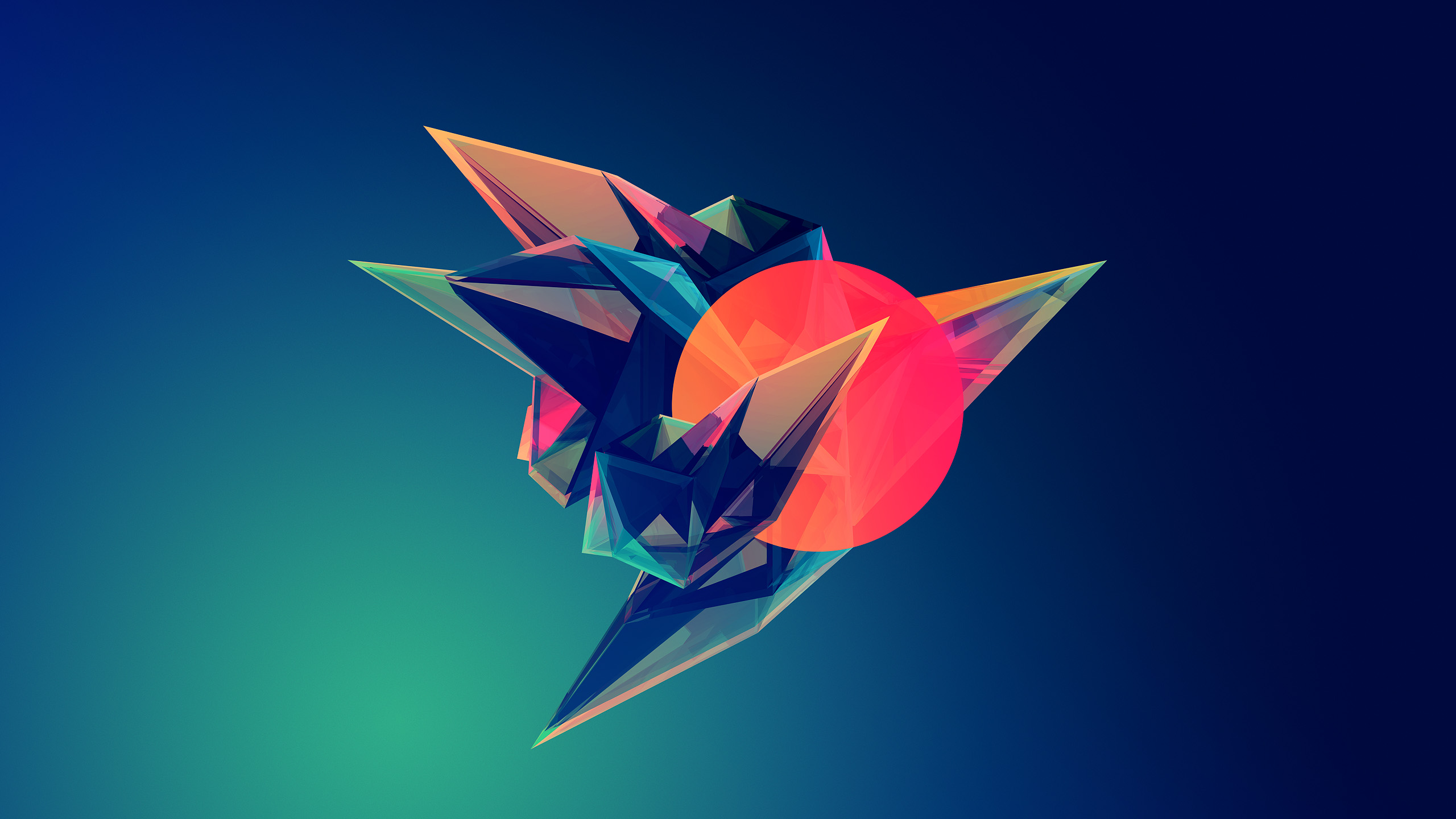 geometry, Artwork, Abstract, Justin Maller, Facets Wallpaper