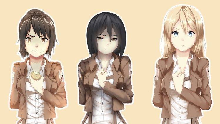 anime, Anime Girls, Shingeki No Kyojin, Mikasa Ackerman, Blouse Sasha HD Wallpaper Desktop Background