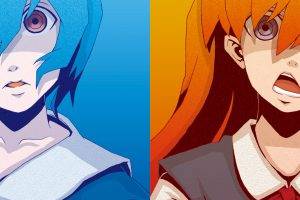 anime, Neon Genesis Evangelion, Asuka Langley Soryu, Ayanami Rei, Multiple Display