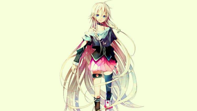anime, IA (Vocaloid), Vocaloid, Blue Eyes, Blonde, Long Hair, Anime Girls HD Wallpaper Desktop Background