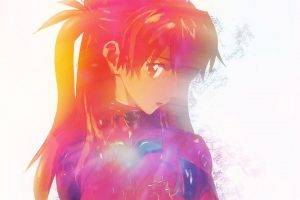 Neon Genesis Evangelion, Asuka Langley Soryu, Simple Background, Colorful, Artwork, Anime