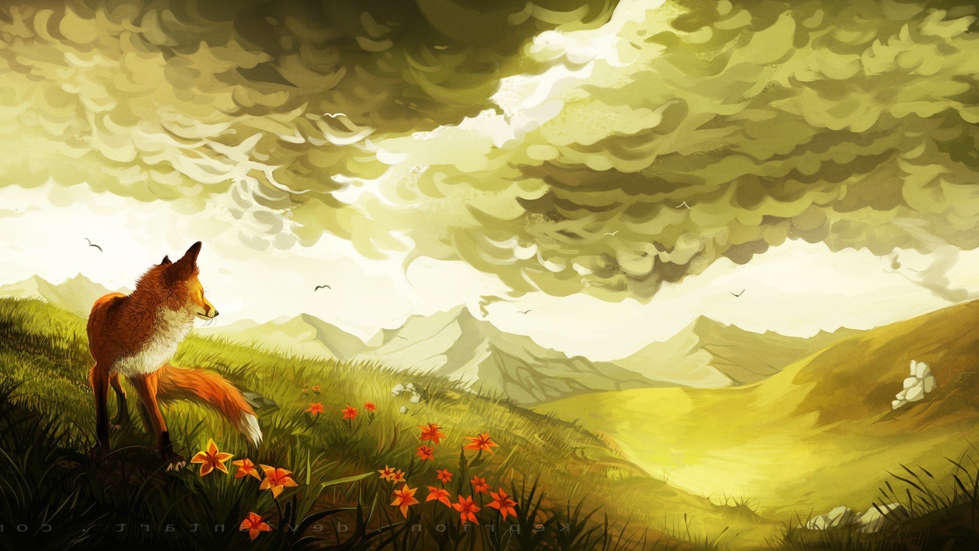 fox, Artwork, Landscape Wallpapers HD / Desktop and Mobile ...