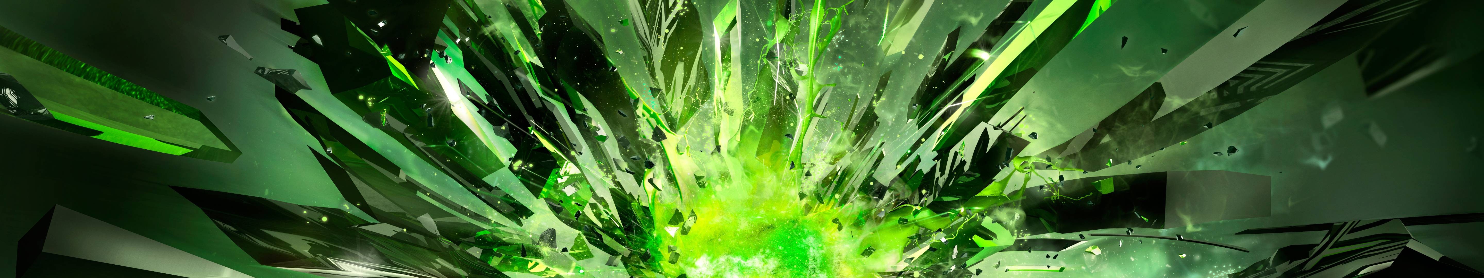 abstract, Explosion, Crystal, Nvidia Wallpaper