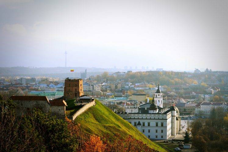 Lithuania, Vilnius, City, Cityscape, Morning, Point Of View, Landscape, Earth HD Wallpaper Desktop Background