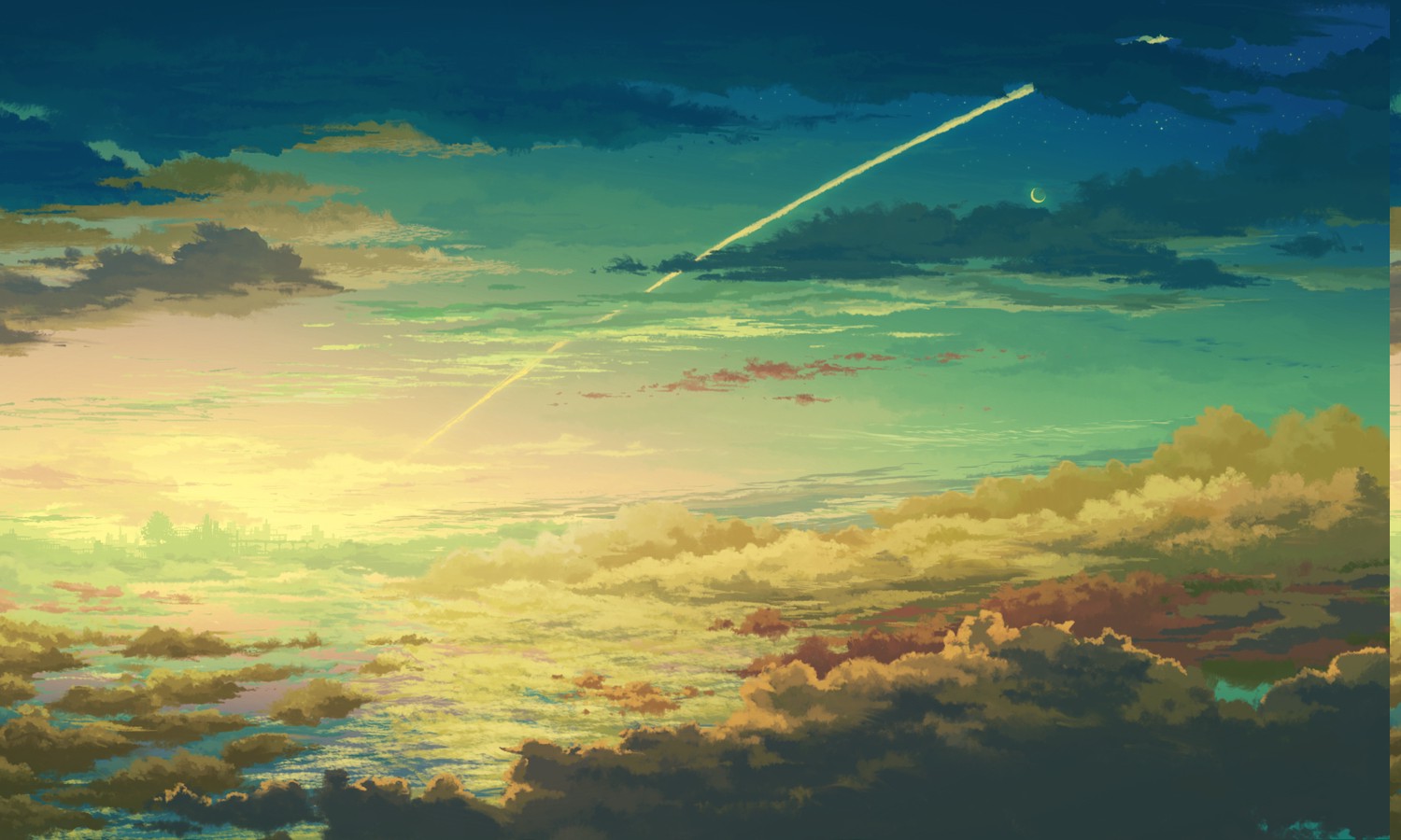 sky, Landscape, Artwork Wallpaper