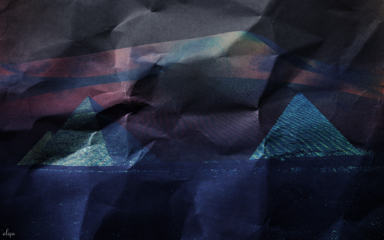 paper, Pyramid, Abstract, Purple, Digital Art HD Wallpaper Desktop Background