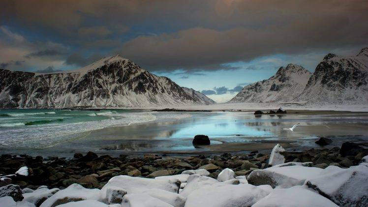 nature, Landscape, Mountain, Sky, Lake, Snow, Canada HD Wallpaper Desktop Background