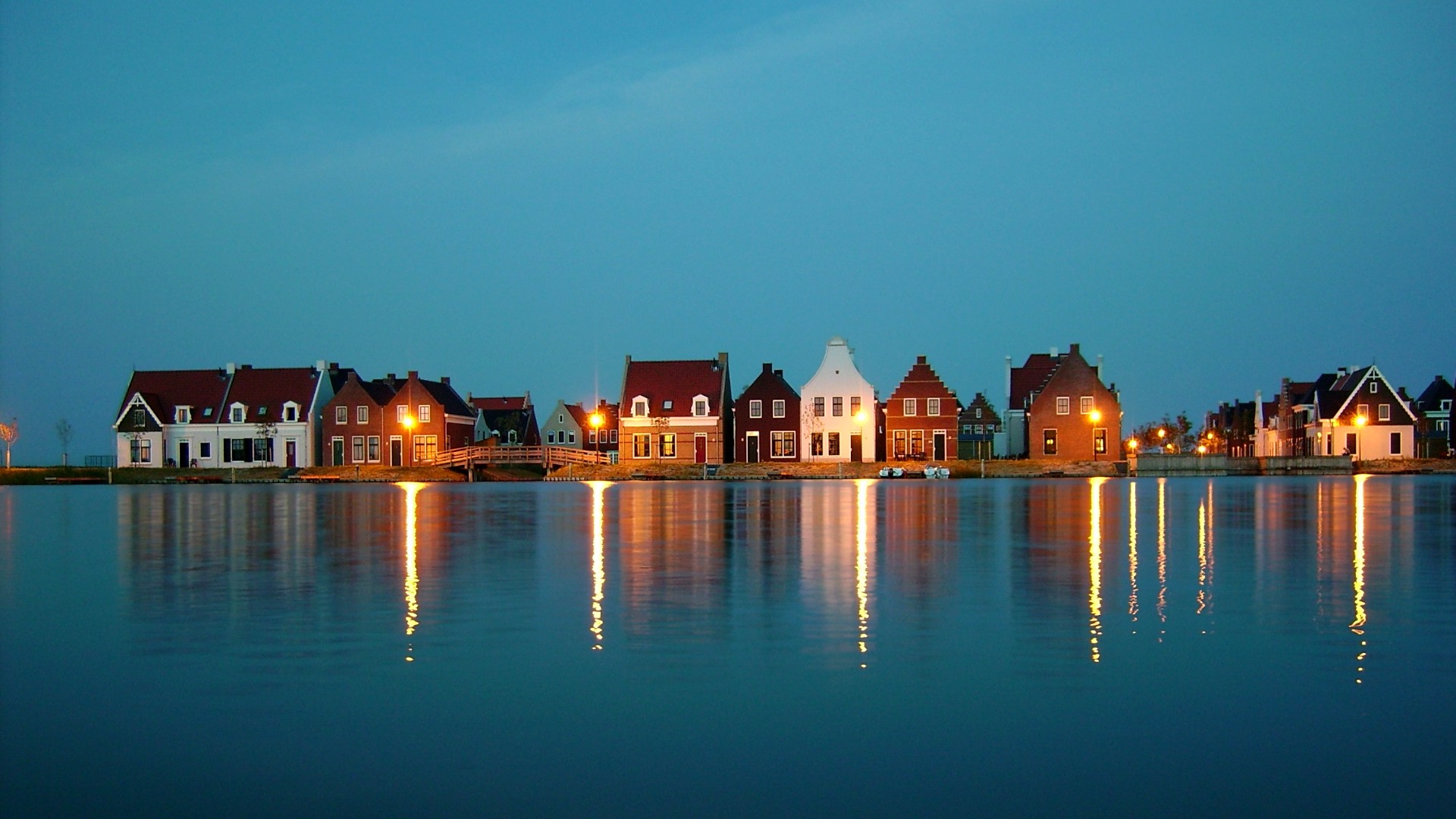nature, Landscape, House, Netherlands, Lights, Water Wallpaper