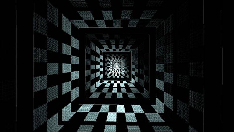 optical Illusion, Square, Abstract, Geometry HD Wallpaper Desktop Background