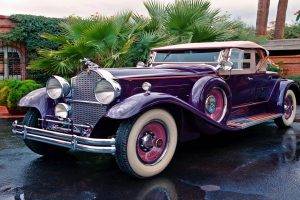 Packard, car, vintage, purple
