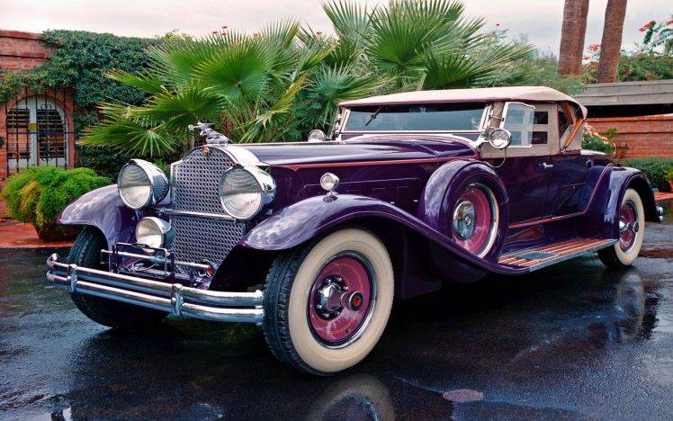Packard, car, vintage, purple HD Wallpaper Desktop Background