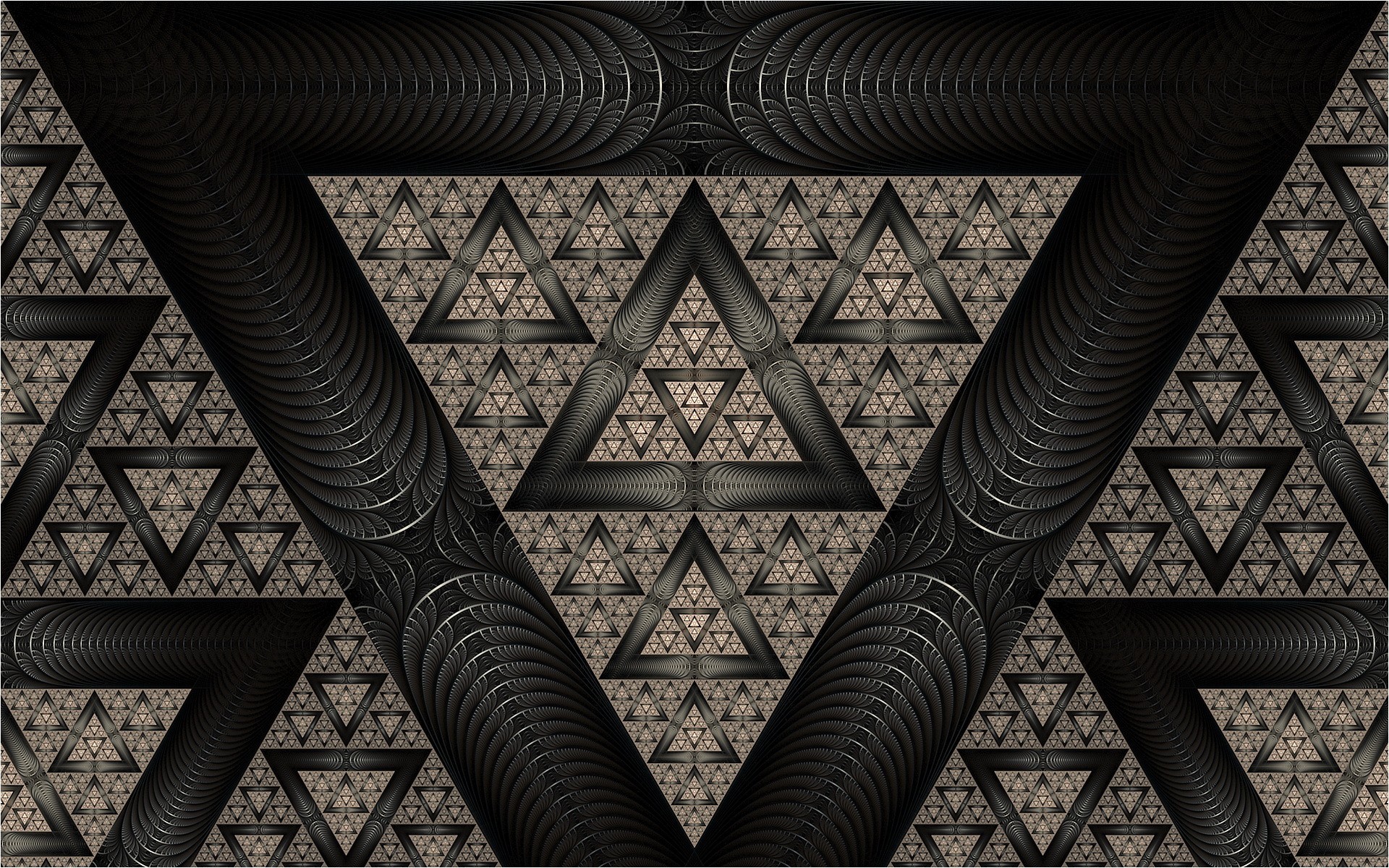 abstract, Triangle, Geometry, Symmetry Wallpaper
