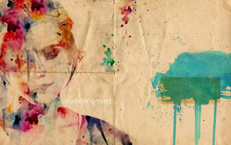 Emma Watson, Abstract HD Wallpaper Desktop Background