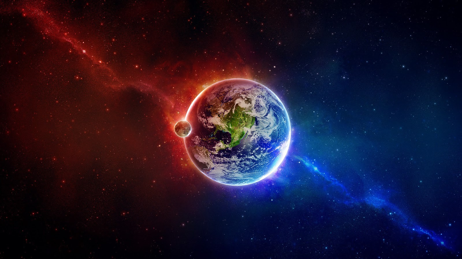 abstract, Colorful, Earth, Space, Planet, Space Art Wallpaper