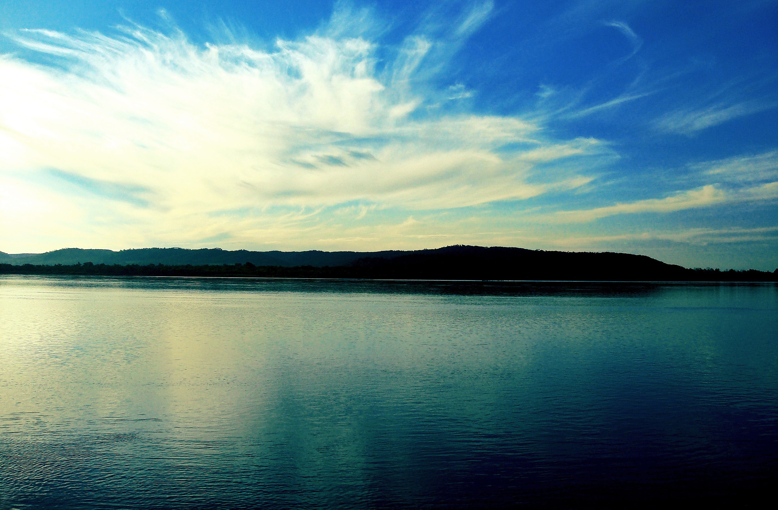 blue, Clouds, Landscape, Lake, Sky Wallpaper