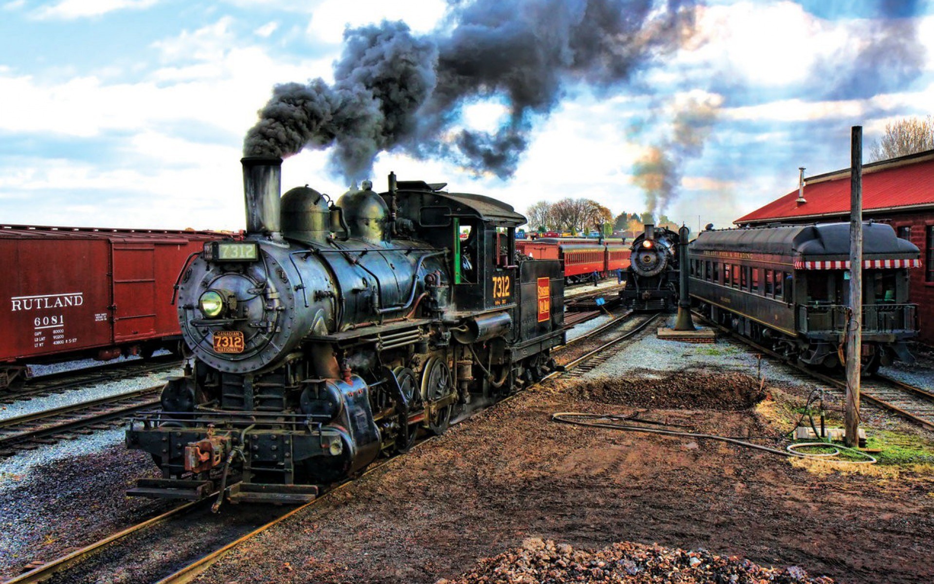 train, Vintage, Steam Locomotive Wallpaper
